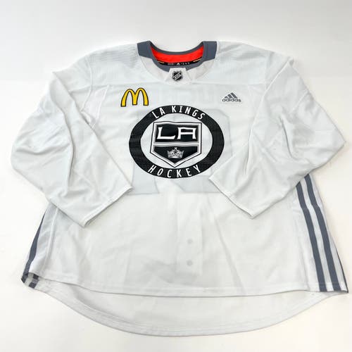 Used LA Kings White MIC Adidas Practice/Camp Jersey | Hughes | Size 56 | #61