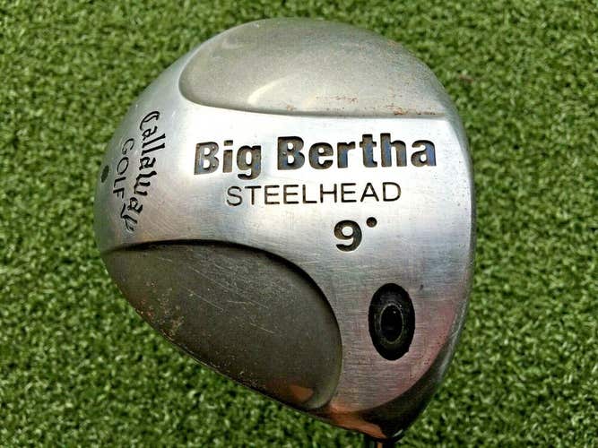 Callaway Big Bertha Steelhead Driver 9*  RH / RCH 99 Firm / Cover / Nice /mm4924
