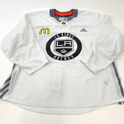 Used LA Kings White MIC Adidas Practice/Camp Jersey | Lemieux | Size 58 | #48