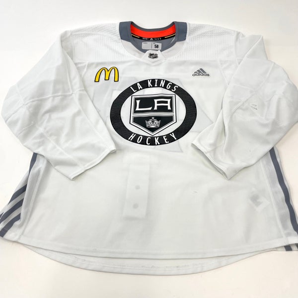 Used LA Kings White MIC Adidas Practice/Camp Jersey | Lemieux | Size 58 | #48