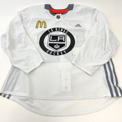 Used LA Kings White MIC Adidas Practice/Camp Jersey | Spence | Size 56 | #53
