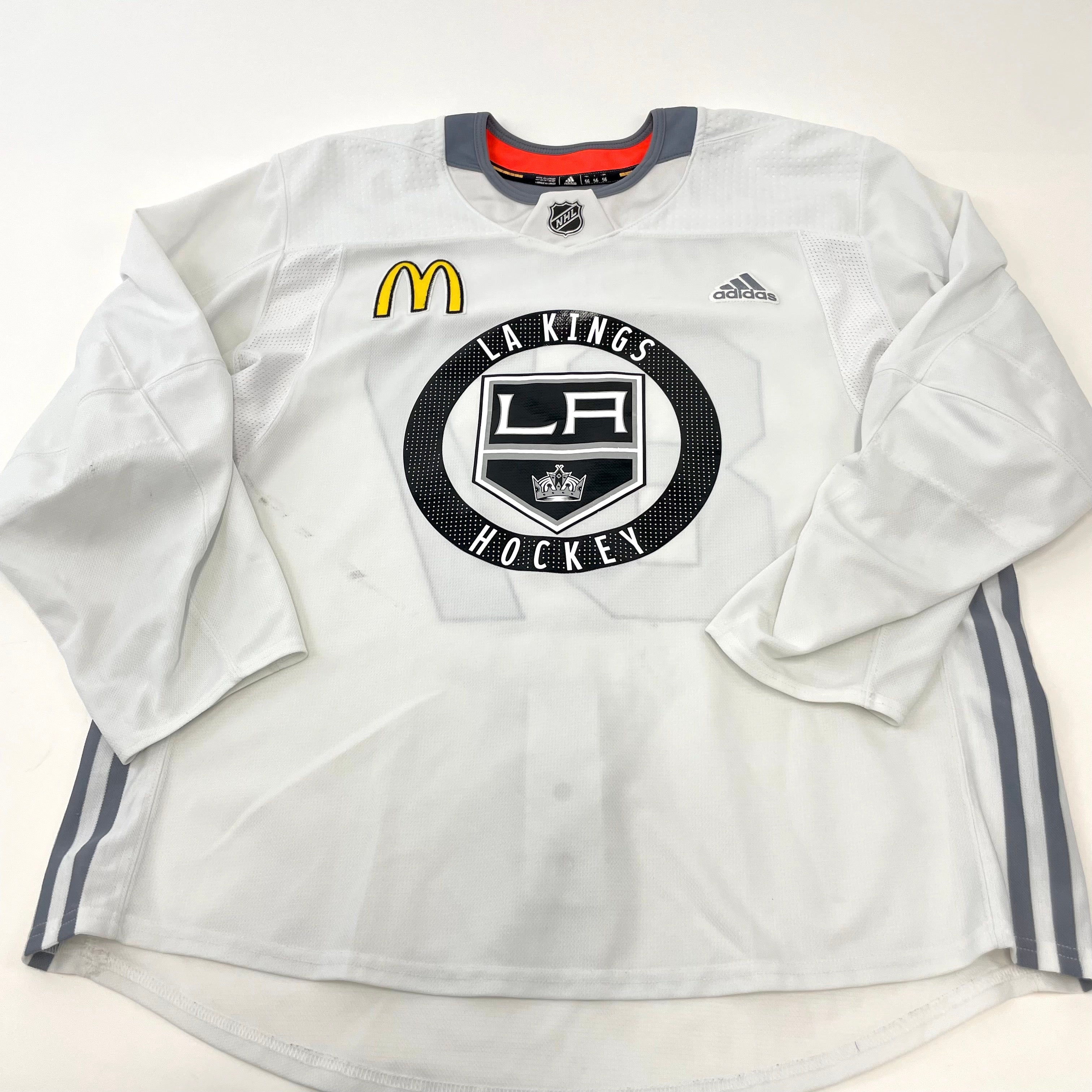 Used LA Kings White MIC Adidas Practice/Camp Jersey, Dudas, Size 56, #87