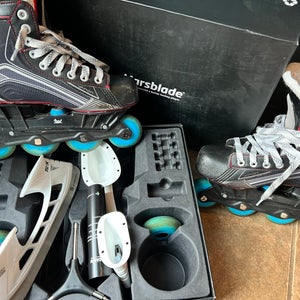Verbero Marsblade  WITH BAUER VAPOR HOCKEY SKATES / SIZE 4.5 SKATE / Size SMALL CHASSIS