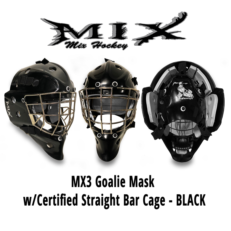 Mix Hockey MX-3 Senior Goalie Mask - Black