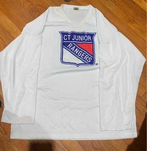 White Connecticut Junior Rangers NCDC  Jersey
