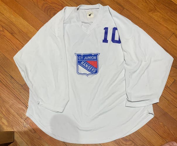 White  NCDC Connecticut  Junior Rangers Jersey