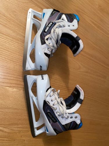 Used Once Bauer Regular Width  Size 8 Reactor 5000 Hockey Goalie Skates