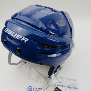 New Bauer RE-AKT Pro Stock Toronto Maple Leafs NHL Hockey Player Helmet Blue Small