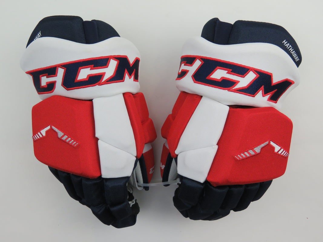 CCM HGTKPP Washington Capitals NHL Pro Stock Hockey Gloves 14" HATHAWAY