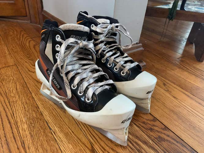 Senior Used Bauer Performance Hockey Goalie Skates Size 5.5