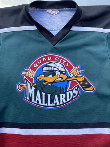 Youth Hockey Quad City Mallards Jersey Kids Air Knit Style Size Small