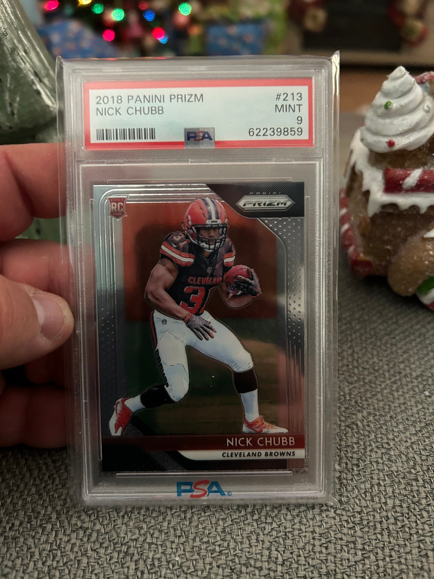 NICK CHUBB Signed Auto 2018 NFL Panini Prizm Rookie Card RC