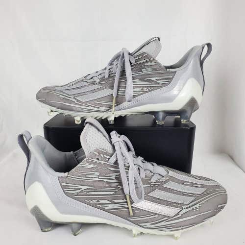 Adidas Adizero Gray Silver Metallic Football Shoes Men's Size 8 GX5414 NWT
