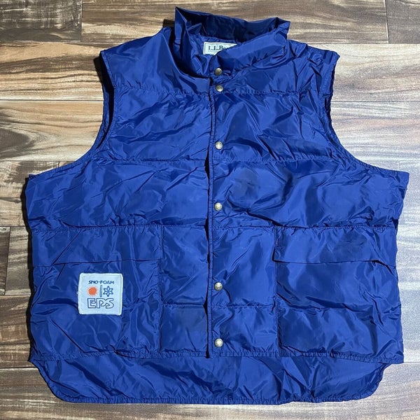 Vintage 90s LL Bean Blue Goose Down Sno-Foam Puffer Vest Size XXL