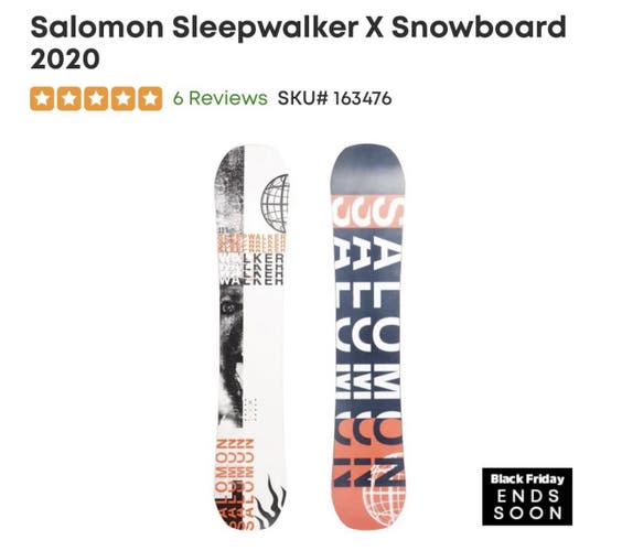 Salomon Sleepwalker 2020 Brand New Snowboard