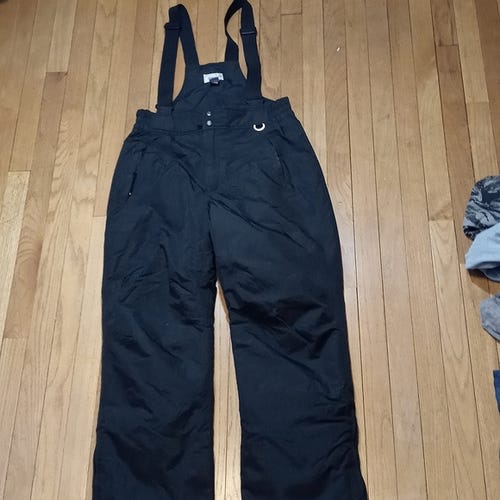 SLALOM SKI PANTS MENS M SNOWPANTS BLACK LIKE NEW! WATERPROOF INSULATED