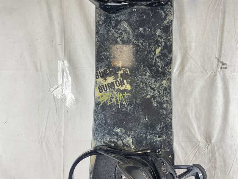 Used 2012 2013 Burton Blunt 151 Cm Men's Snowboard Combo W Md