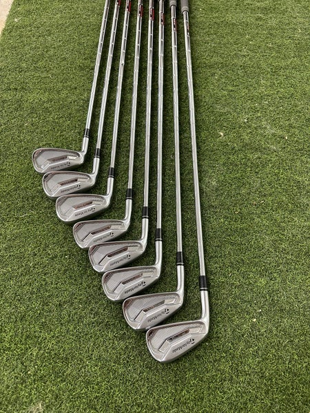 Men's Used TaylorMade Left Hand P770 (2017) Iron Set Stiff Flex 8 Pieces Steel Shaft