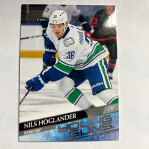 Nils Hoglander young guns hockey card