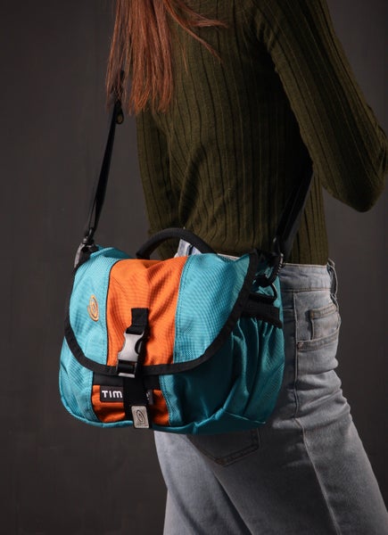 Timbuk2 Hydrid Messenger Backpack Two Tone Blue Shoulder Bag 20x 12x 6