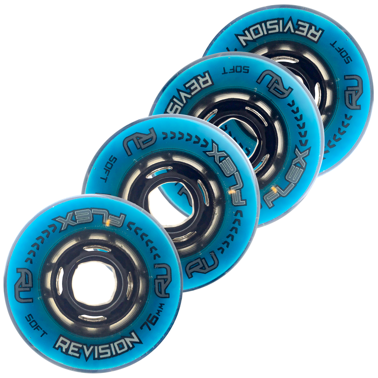 (4-Pack) Revision Flex Wheels Inline Roller Hockey SOFT 9501