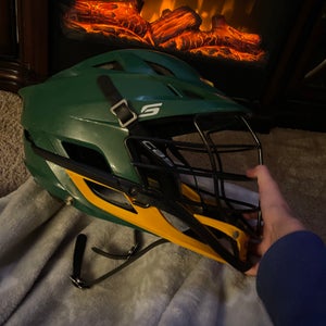 Green lacrosse cascade mens S helmet MLL