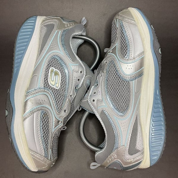 suffix log Krydderi Skechers Shape Ups 12320 Silver Blue Walking Toning Fitness Shoes Women US  8.5 | SidelineSwap