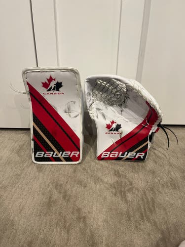 Team Canada Bauer Pro Stock Vapor 1x Glove Set