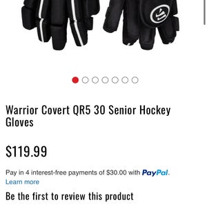 Warrior Covert QR5 30 Senior 13 hockey gloves