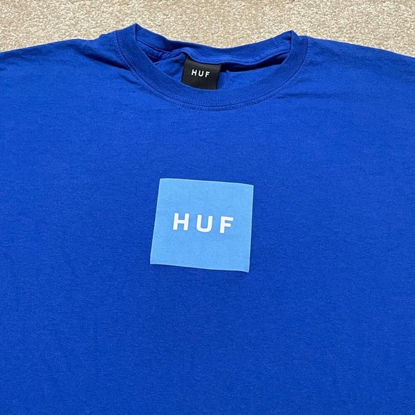 HUF Clothing T Shirt Men Small Adult Blue Streetwear Skateboard Retro Basic USA
