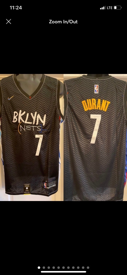 Brooklyn Nets Durant #7 Jersey 2XL Adult