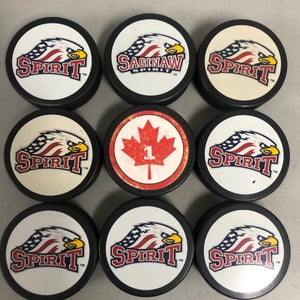 Saginaw Spirit OHL official game pucks