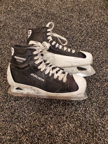 Senior Used Bauer Supreme 7000 Hockey Goalie Skates Size 9.5