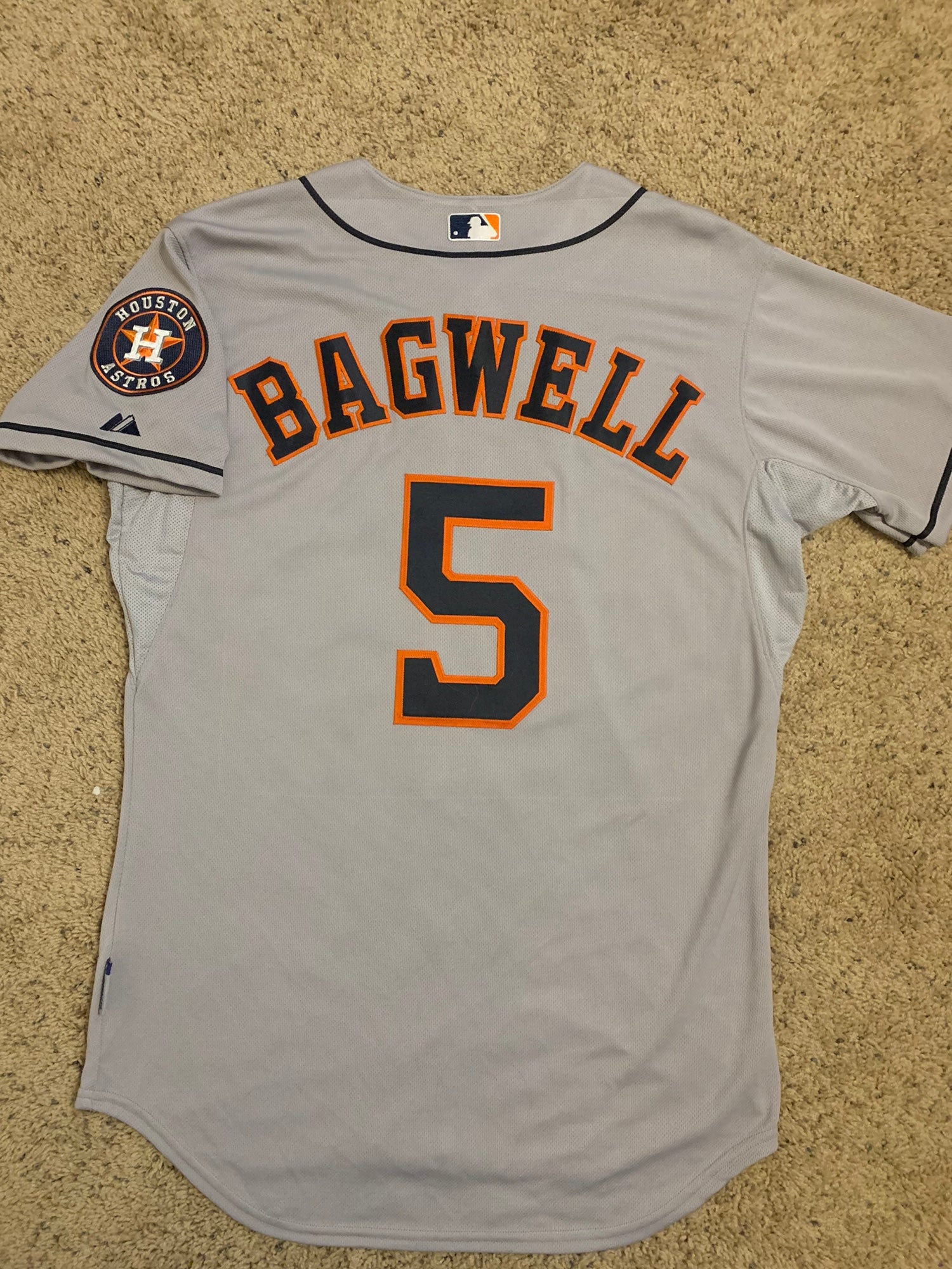 MAJESTIC  JEFF BAGWELL Houston Astros 2002 Throwback Baseball Jersey