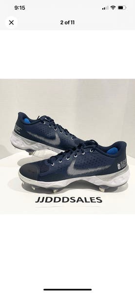 Nike Alpha Huarache Elite 3 Low College Navy Baseball Cleats  display picture 1