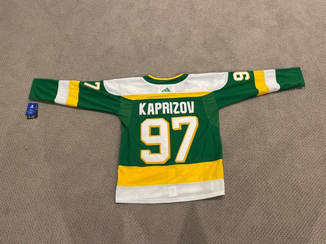 Kirill Kaprizov Minnesota Wild 2022 reverse retro jersey size 50
