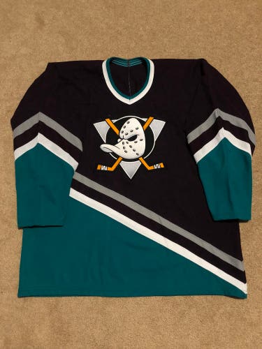 Anaheim Mighty Ducks Purple CCM NHL Hockey Jersey Size Large