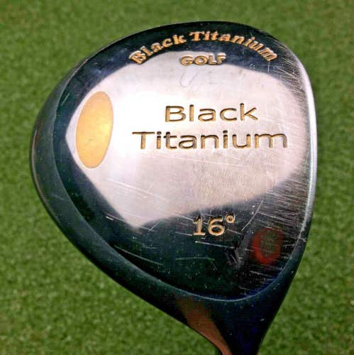 Black Titanium Golf 3 Wood 16* RH / Regular Graphite ~43.5" / Good Grip /mm3881
