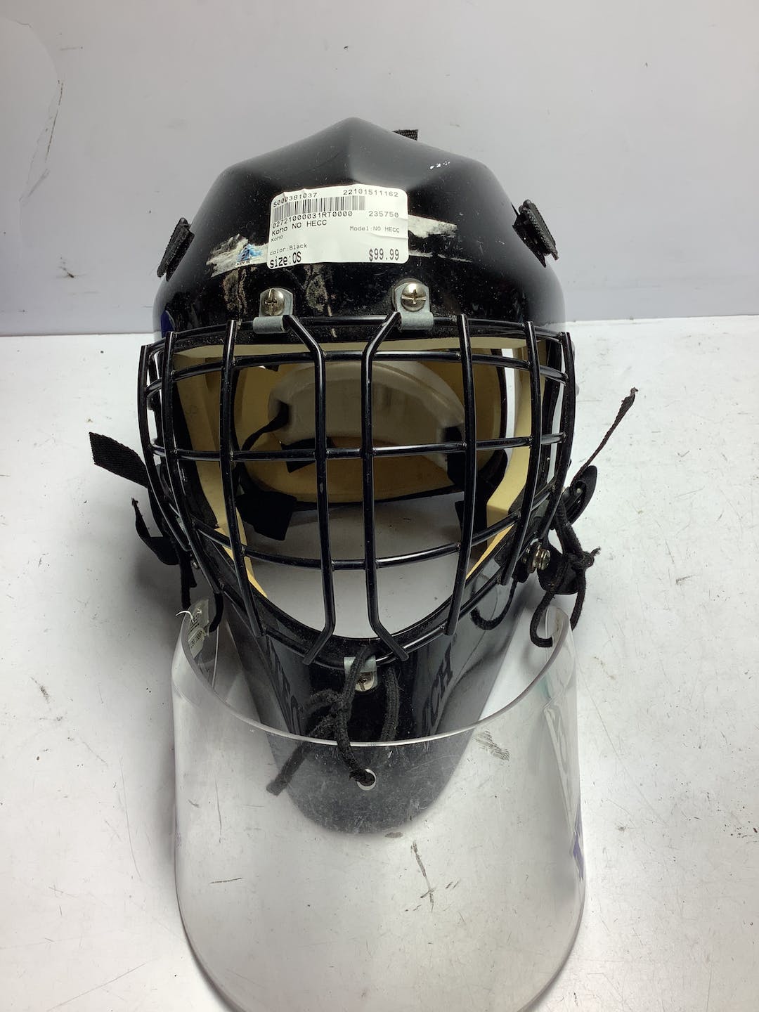 Used Koho No Hecc One Size Goalie Helmets And Masks SidelineSwap