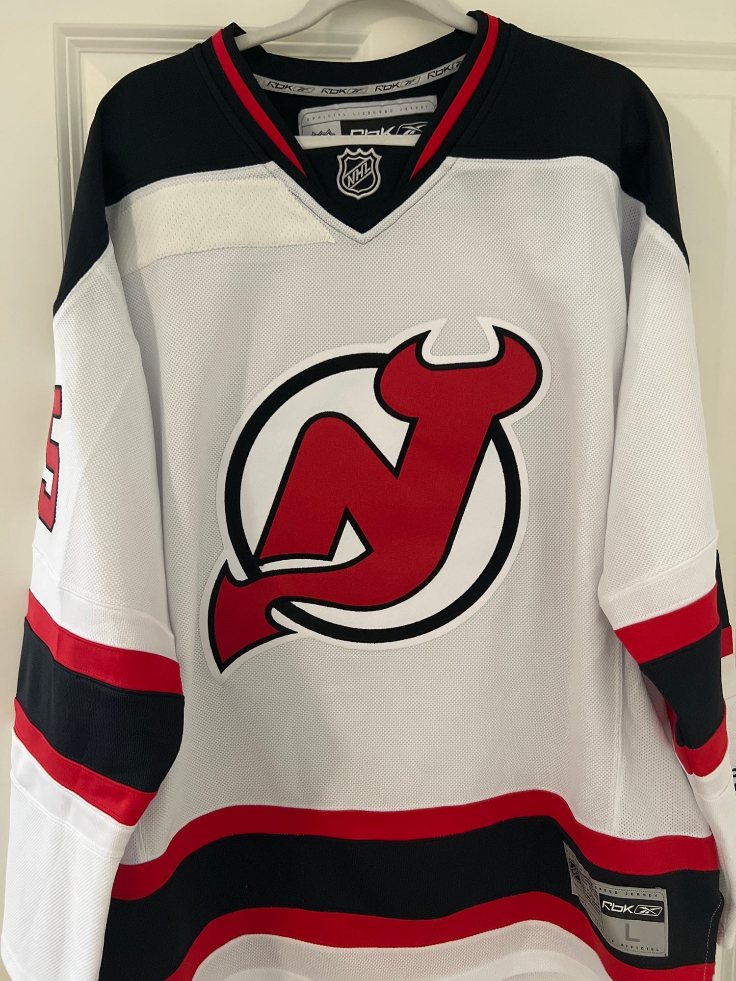 Game Jersey - New Jersey Devils - White Reebok Size S - Pro Stock