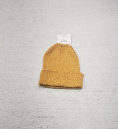 Beanie Tight Knit Toboggan One Size Mustard Solid Color NWT