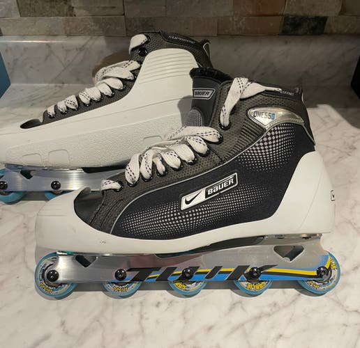 Bauer Supreme ONE55G inline goalie skates 10.5 D
