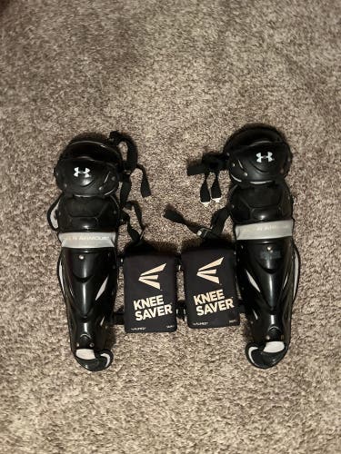 Youth Under Armour catcher shins