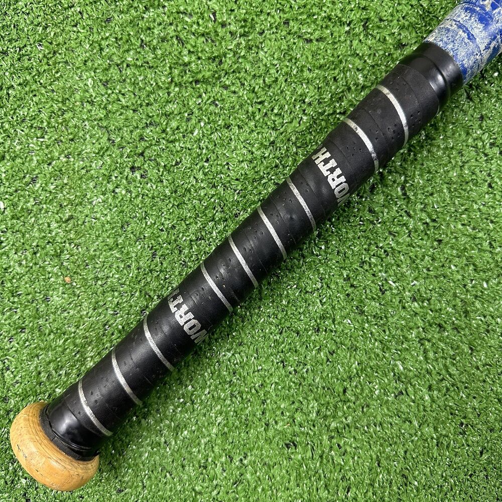 Batte Softball Bois Vintage Worth Blu Max 493SB 34 Pouces, Fabriquée USA, état Solide