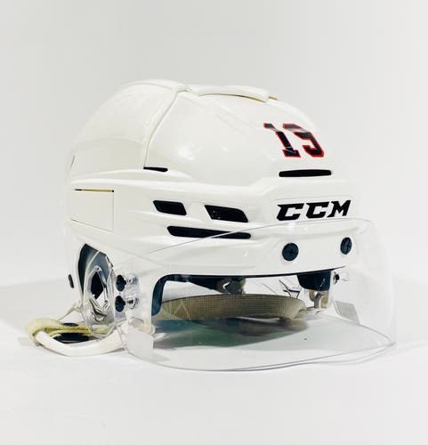 Medium White CCM SuperTacks X Pro Stock Helmet w/Visor