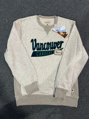 New CCM Vancouver Canucks 100 Years of Hockey Retro Pullover Sm & L