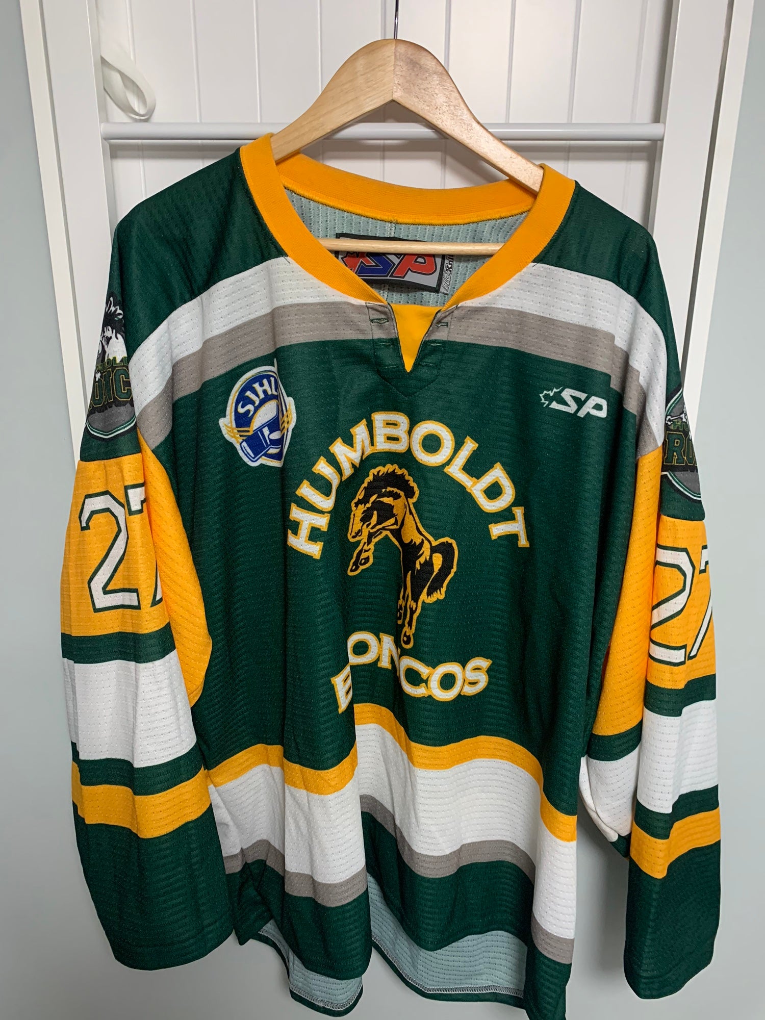 Humboldt Broncos jerseys for $60 with all proceeds going to the