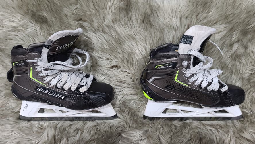 Intermediate Used Bauer Elite Hockey Goalie Skates Regular Width Size 6.5