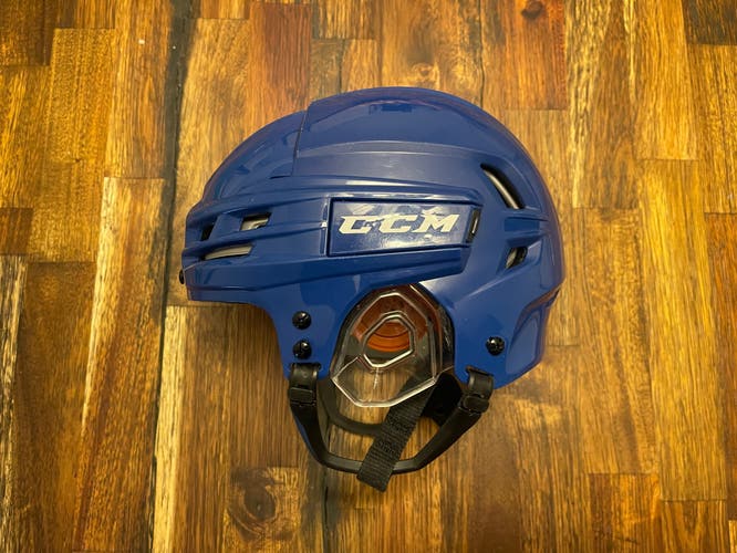 Barely Used Medium CCM Tacks 910 Helmet - Royal Blue