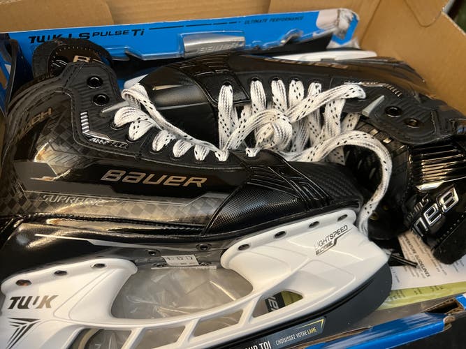New Bauer Supreme Mach Hockey Skates Regular Width Size 7.5 Fit 2